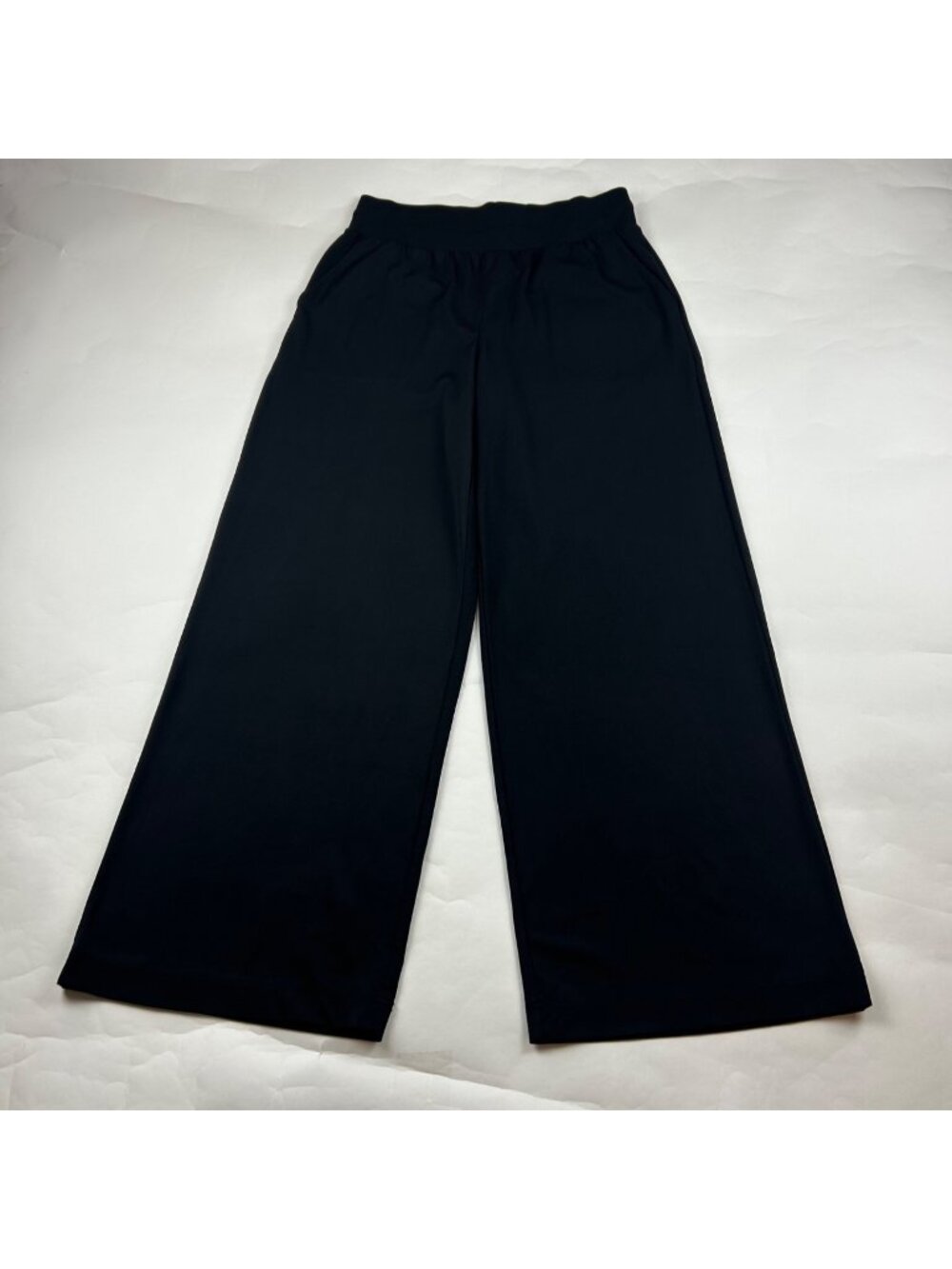 Lou & Grey Black Athletic Stretch Jersey Wide Leg Pant M